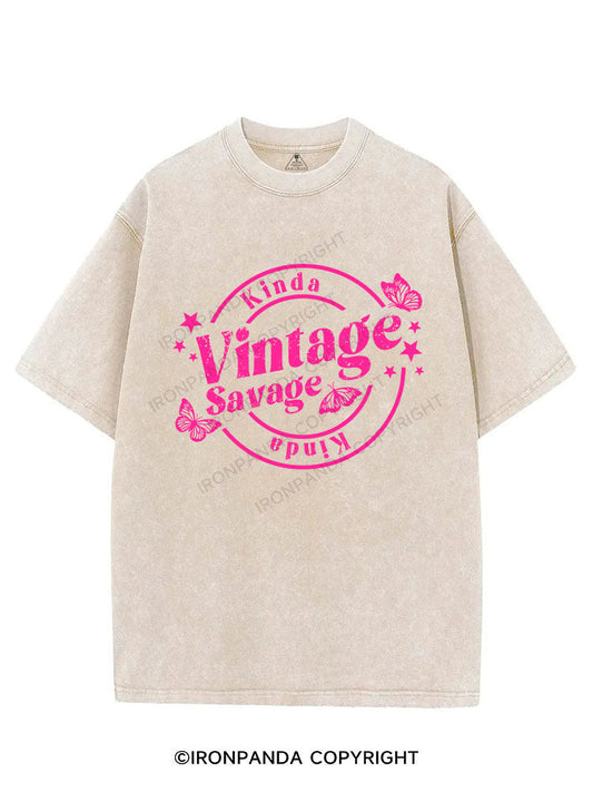 KINDA VINTAGE KINDA SAVAGE VINTAGE GYM SHIRT