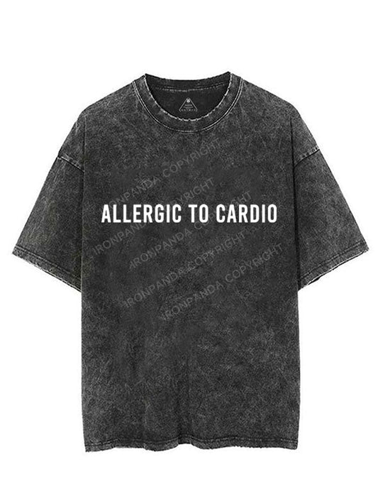 ALLERGIC TO CARDIO VINTAGE GYM SHIRT