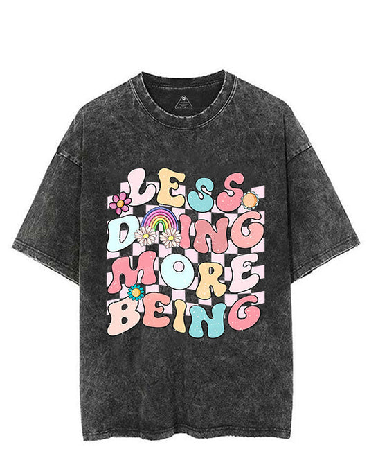 LESS DOING MORE BEING VINTAGE GYM SHIRT