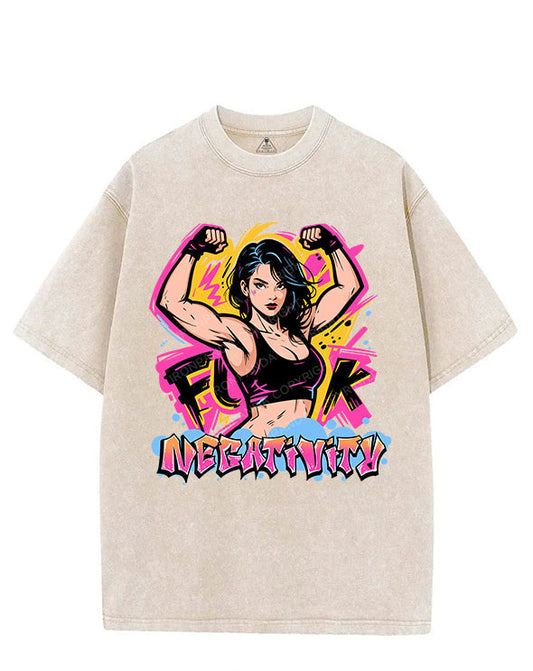 FUCK NEGATIVITY VINTAGE GYM SHIRT