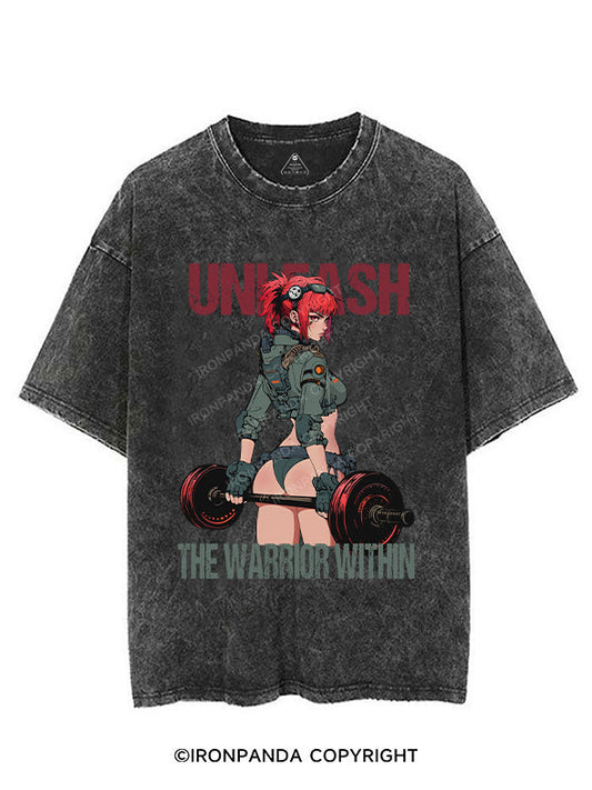 UNLEASH THE WARRIOR WITHIN VINTAGE GYM SHIRT