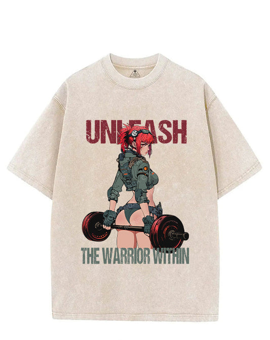 UNLEASH THE WARRIOR WITHIN VINTAGE GYM SHIRT