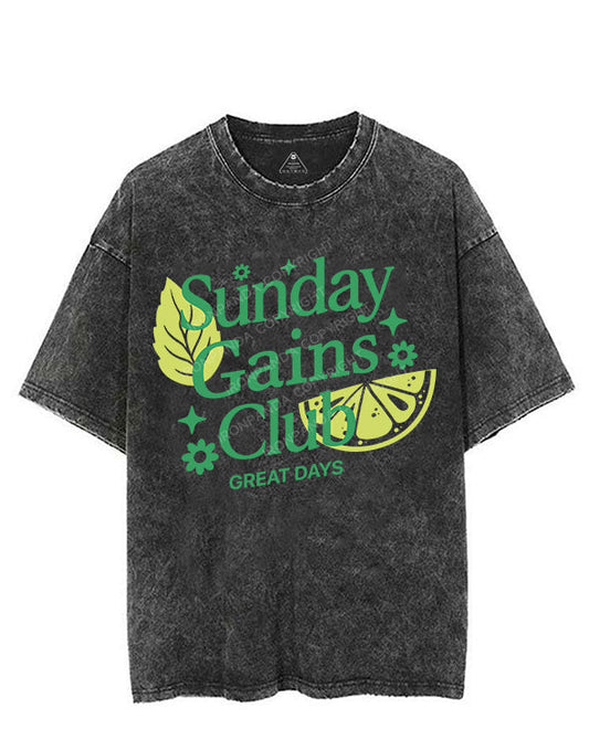 SUNDAY GAINS CLUB VINTAGE GYM SHIRT