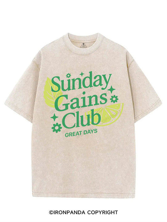 SUNDAY GAINS CLUB VINTAGE GYM SHIRT