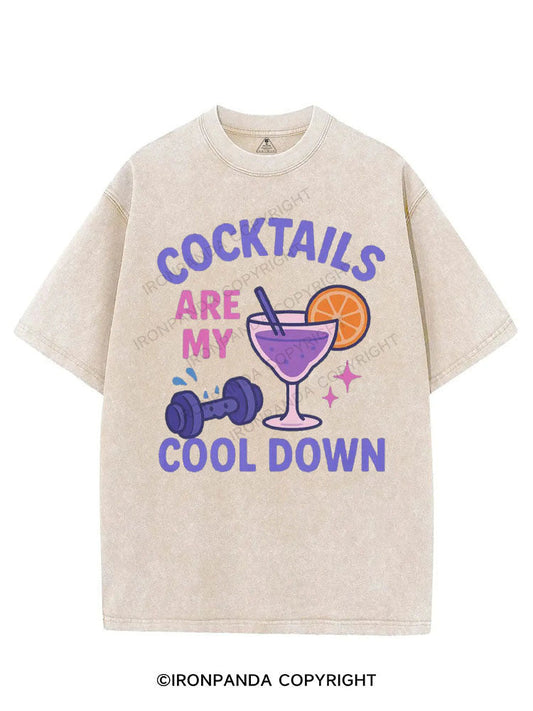 COCKTAILS ARE MY COOL DOWN VINTAGE GYM SHIRT