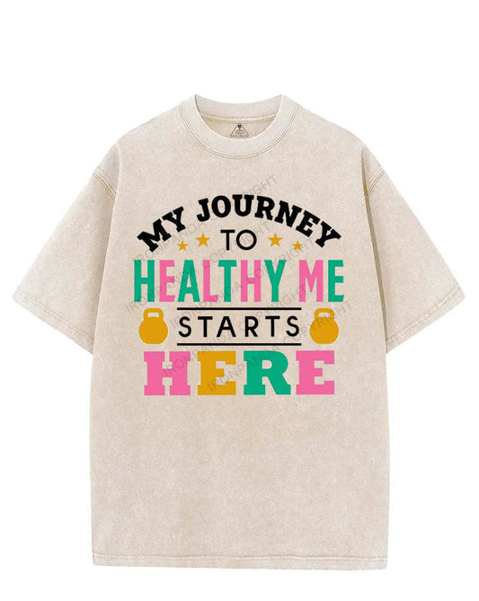 MY JOURNEY TO HEALTHY ME STARTS HERE VINTAGE GYM SHIRT