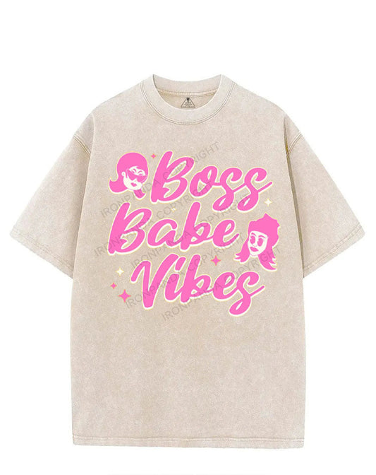 BOSS BABE VIBES VINTAGE GYM SHIRT