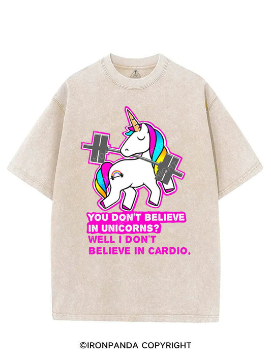 YOU DON'T BELIEVE IN UNICORNS?VINTAGE GYM SHIRT