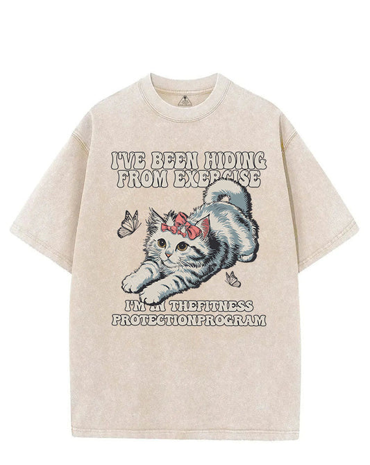 I'VE BEEN HIDING FROM EXERCISE VINTAGE GYM SHIRT