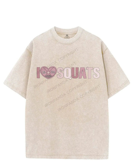 I LOVE SQUATS VINTAGE GYM SHIRT