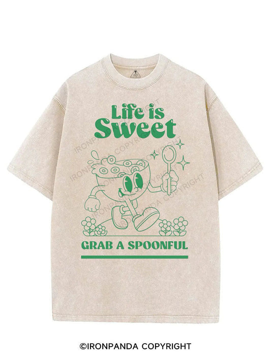 LIFE IS SWEET GRAB A SPOONFUL VINTAGE GYM SHIRT