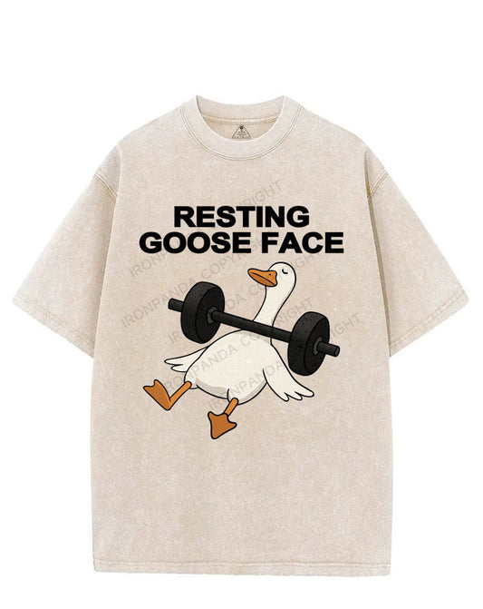 RESTING GOOSE FACE VINTAGE GYM SHIRT