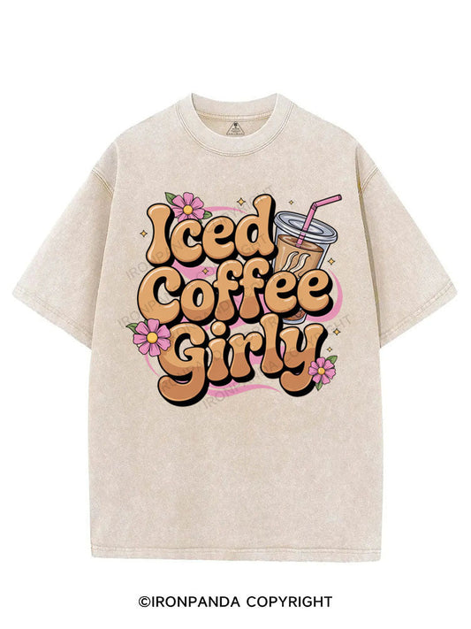ICED COFFEE GIRLY VINTAGE GYM SHIRT