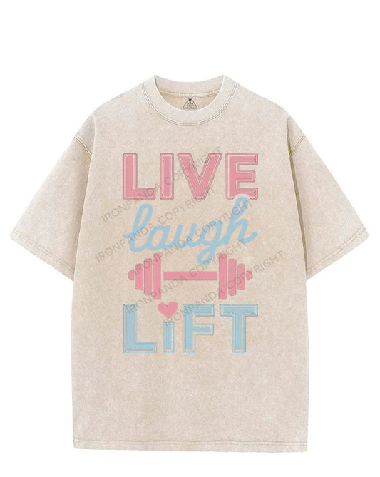 LIVE LAUGH LIFT VINTAGE GYM SHIRT