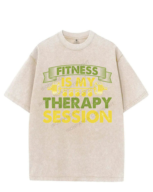 FITNESS IS MY THERAPY SESSION VINTAGE GYM SHIRT