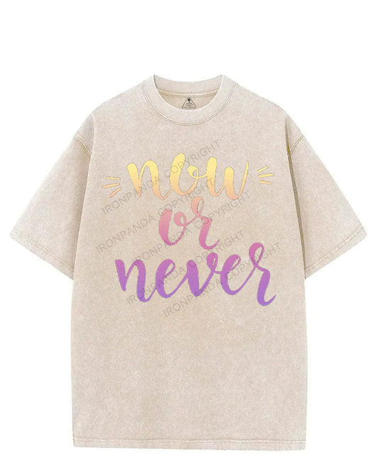 NOW OR NEVER VINTAGE GYM SHIRT
