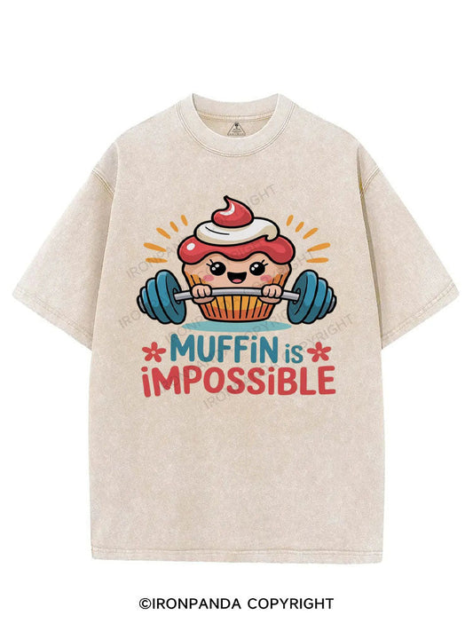 MUFFIN IS IMPOSSIBLE VINTAGE GYM SHIRT