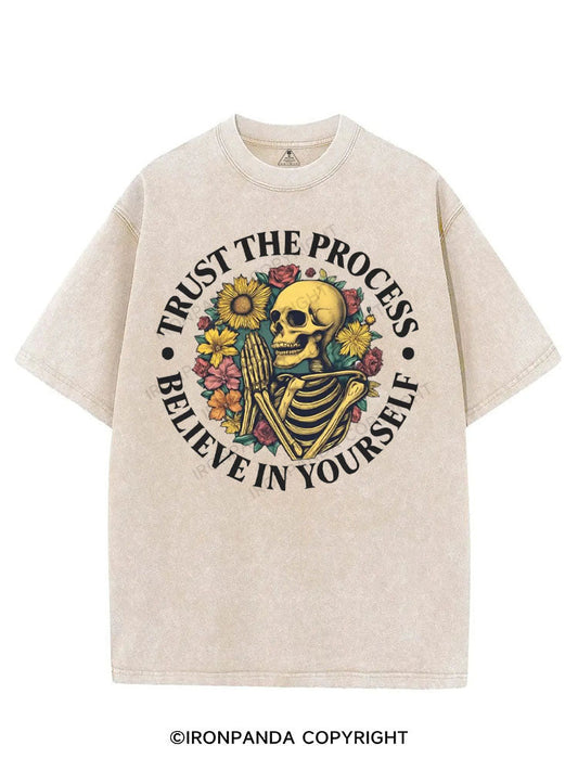 TRUST THE PROCESS BELIEVE IN YOURSELF VINTAGE GYM SHIRT