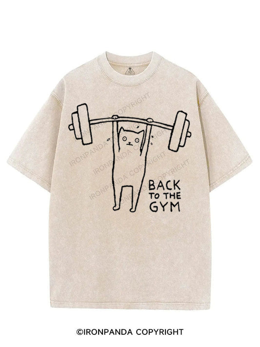 BACK TO THE GYM CAT VINTAGE GYM SHIRT