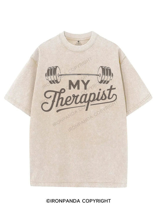 MY THERAPIST VINTAGE GYM SHIRT