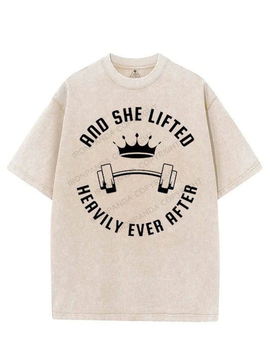 AND SHE LIFTED HEAVILY EVER AFTER VINTAGE GYM SHIRT