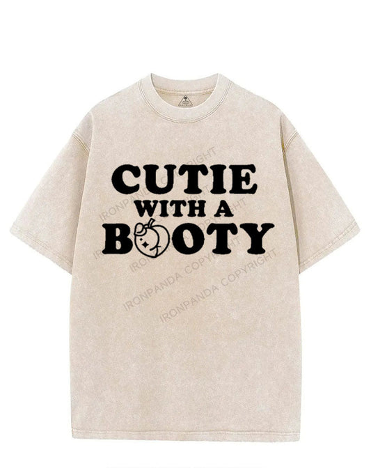 CUTIE WITH A BOOTY VINTAGE GYM SHIRT