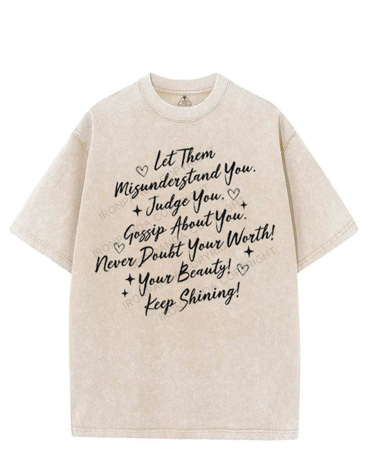 NEVER DOUBT YOUR WORTH YOUR BEAUTY KEEP SHINING VINTAGE GYM SHIRT