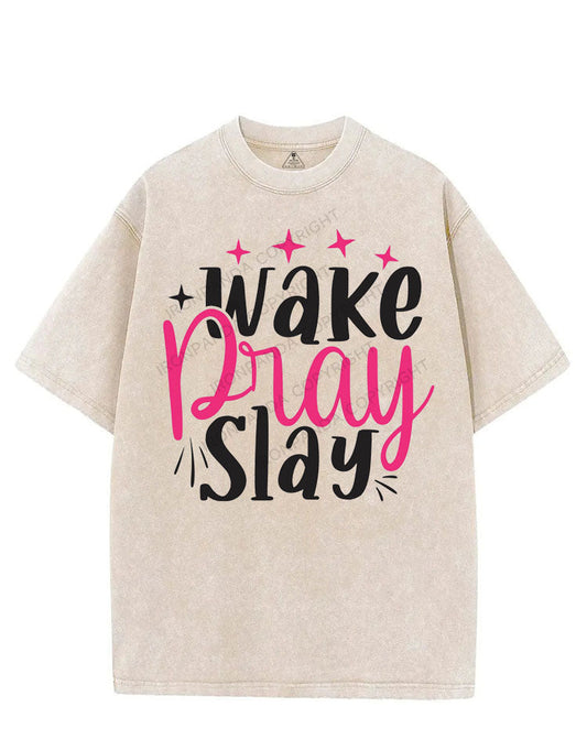 WAKE PRAY SLAY VINTAGE GYM SHIRT