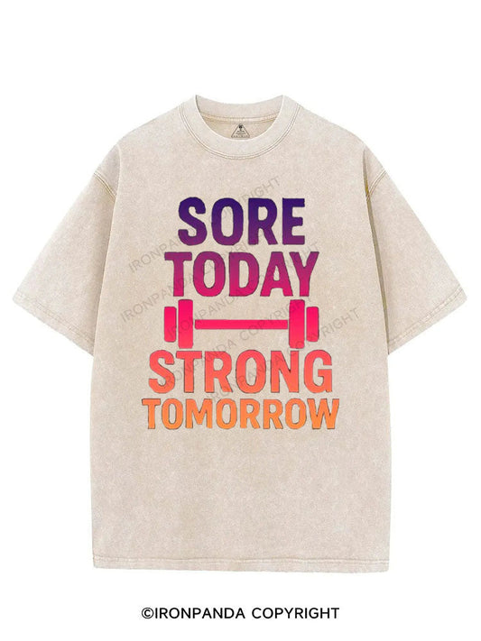 SORE TODAY STRONG TOMORROW VINTAGE GYM SHIRT