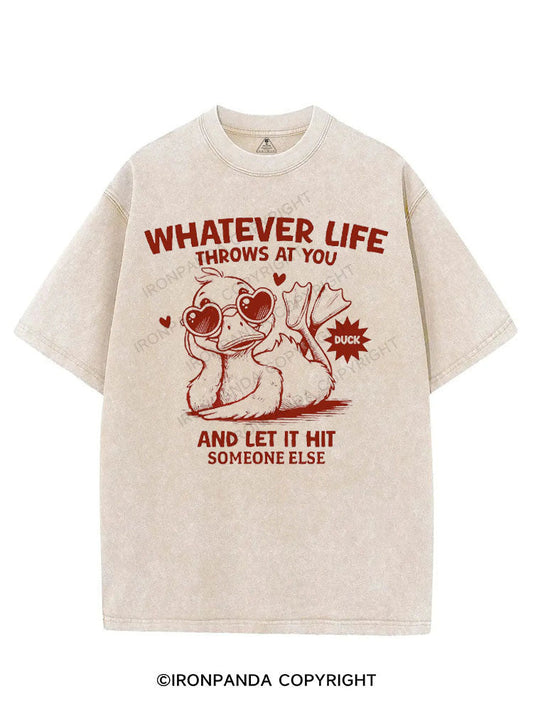 WHATEVER LIFE THROWS AT YOU VINTAGE GYM SHIRT