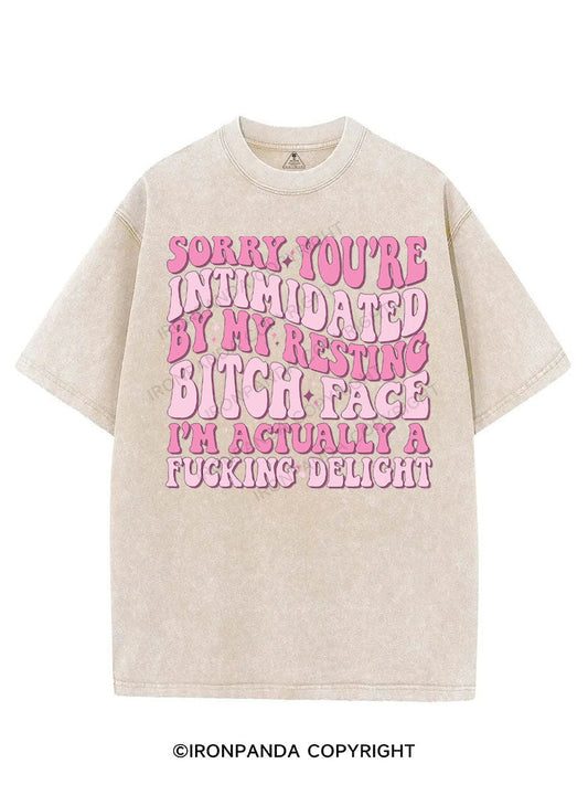 SORRY YOU'RE INTIMIDATED BY MY RESTING BITCH FACE VINTAGE GYM SHIRT