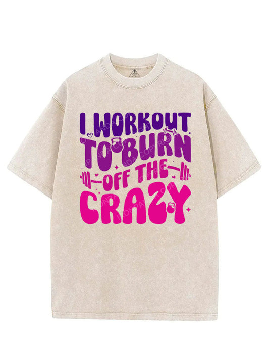 I WORKOUT TO BURN OFF THE CRAZY VINTAGE GYM SHIRT