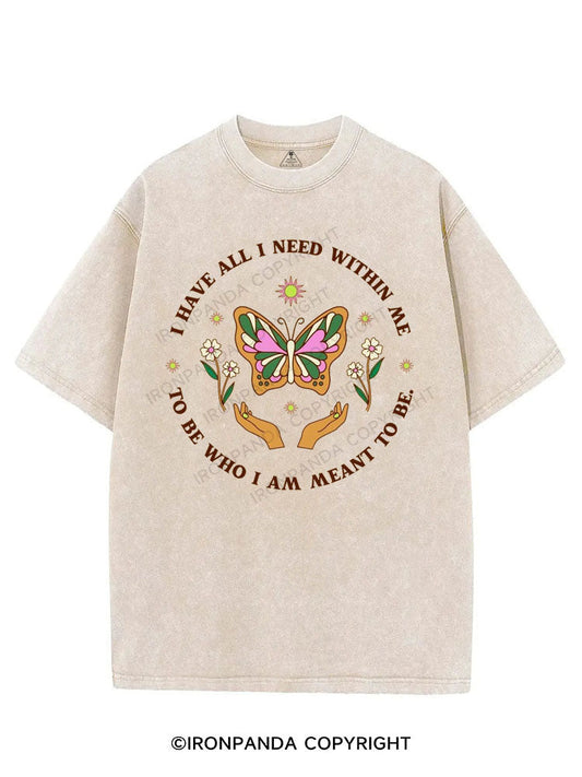 I HAVE ALL I NEED WITHIN ME TO BE WHO I AM MEANT TO BE VINTAGE GYM SHIRT
