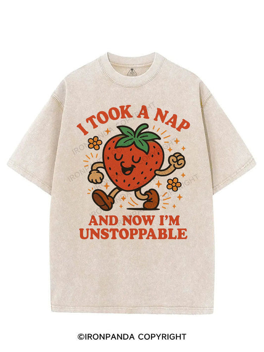 I TOOK A NAP AND NOW I'M UNSTOPPABLE VINTAGE GYM SHIRT