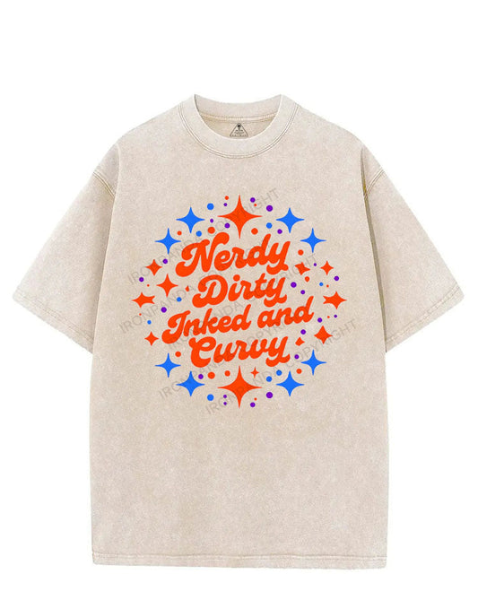 NERDY DIRTY INKED AND CURVY VINTAGE GYM SHIRT