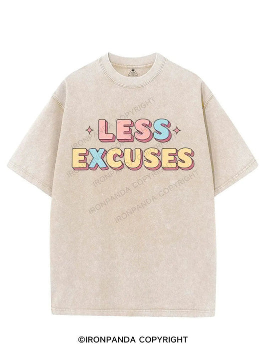 LESS EXCUSES VINTAGE GYM SHIRT