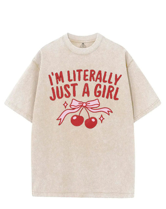 I'M LITERALLY JUST A GIRL VINTAGE GYM SHIRT