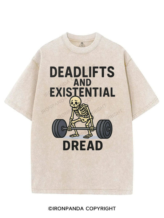 DEADLIFTS AND EXISTENTIAL DREAD VINTAGE GYM SHIRT