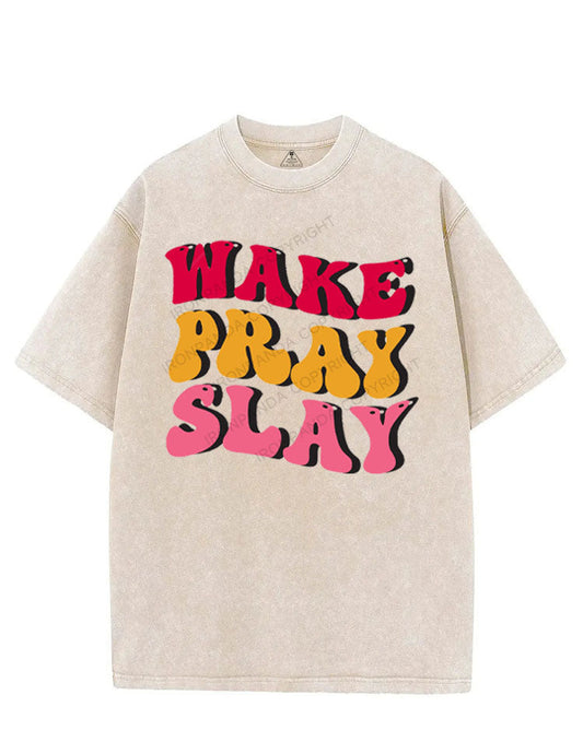 WAKE PRAY SLAY VINTAGE GYM SHIRT