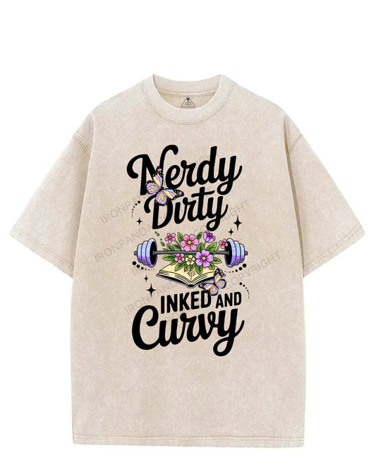 NERDY DIRTY INKED AND CURVY VINTAGE GYM SHIRT