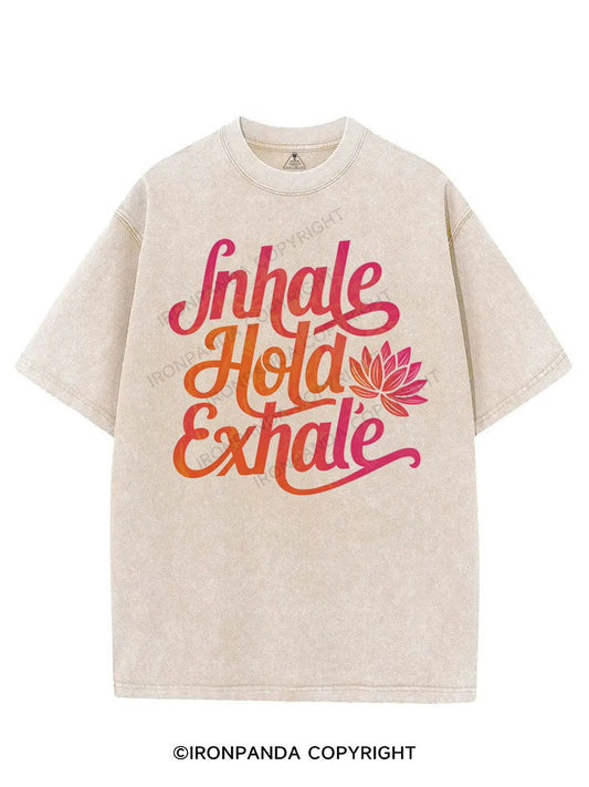 INHALE HOLD EXHALE VINTAGE GYM SHIRT