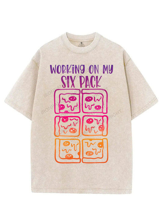 WORKING ON MY SIX PACK VINTAGE GYM SHIRT
