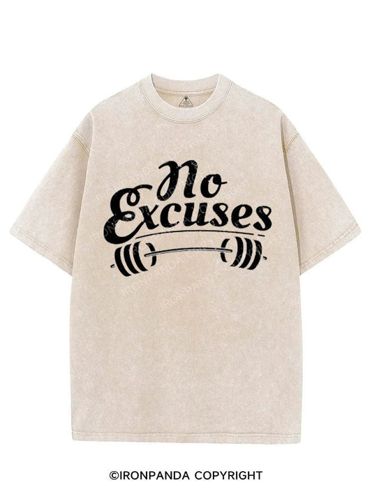 NO EXCUSES VINTAGE GYM SHIRT