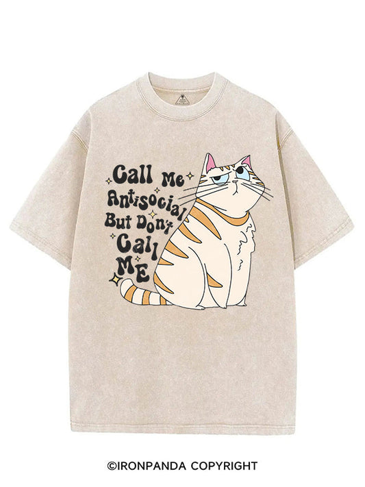 CALL ME ANTISOCIAL BUT DON'T CALL ME VINTAGE GYM SHIRT