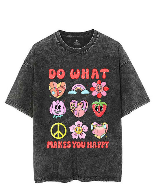 DO WHAT MAKES YOU HAPPY VINTAGE GYM SHIRT