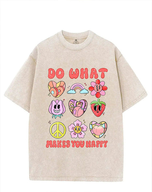 DO WHAT MAKES YOU HAPPY VINTAGE GYM SHIRT