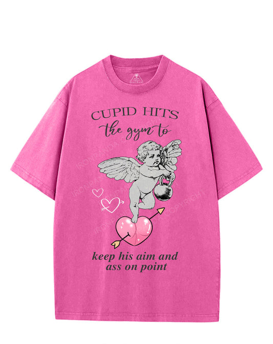 CUPID HITS THE GYM TO KEEP HIS AIM AND ASS ON POINT VINTAGE GYM SHIRT
