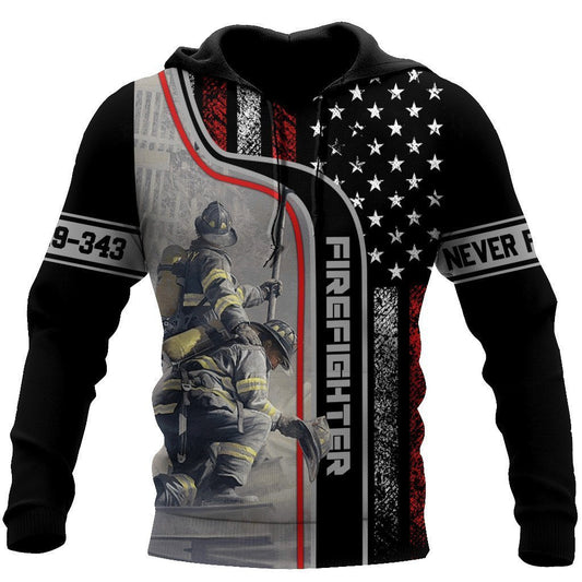 Firefighter Never Forget Our Fallen Brothers 3D All Over Printed Shirt & Short For Men And Women Hoodie