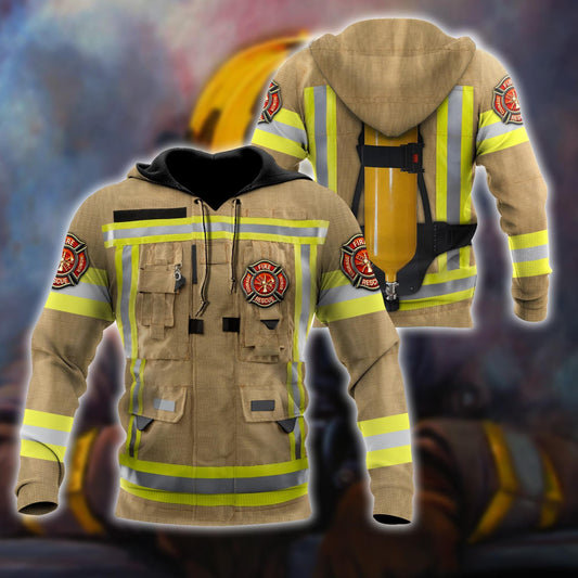 Strong Firefighter Art Hoodie For Men And Women