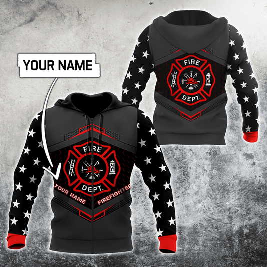 Customize Name Firefighter Hoodie For Men And Women MH